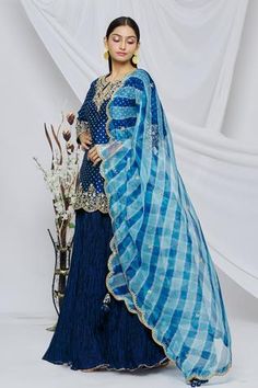 Shop for Surbhi shah Blue Pure Spun Silk Bandhani Print Kurta Skirt Set for Women Online at Aza Fashions Blue Semi-stitched Traditional Wear With Bandhani Print, Blue Chanderi Palazzo Set With Bandhani Print, Blue Semi-stitched Bandhani Print Sharara, Semi-stitched Blue Bandhani Sharara, Blue Semi-stitched Bandhani Sharara, Blue Bandhani Print Chanderi Salwar Kameez, Blue Bandhani Chanderi Salwar Kameez, Blue Bandhani Print Chanderi Lehenga, Designer Blue Bandhani Print Choli