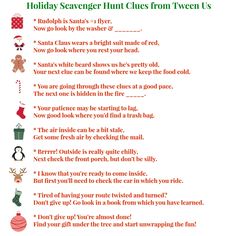 the holiday scavegg hunt clues from tweet it's christmas time