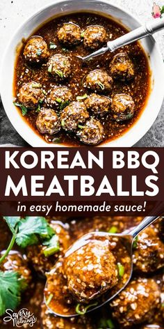 korean bbq meatballs in easy homemade sauce