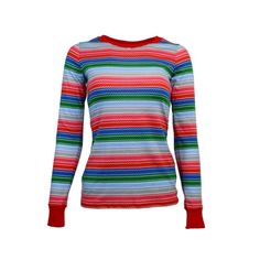 Women's Good Guys Doll / Chucky Inspired Stripe Long Sleeve Shirt Color - Rainbow StripeMaterial - Poly/Cotton, Lightweight.Women's Size Chart-X-SmallAcross Chest:15.5"From neck to bottom: 22"-SmallAcross Chest: 16"From neck to bottom: 22"-MediumAcross Chest: 17"From  neck to bottom: 23"-LargeAcross Chest: 18"From  neck to bottom: 23"-X-LargeAcross Chest: 20"From  neck to bottom: 23"-XX-LargeAcross Chest: 21"From  neck to bottom: 23.5"Brand New Trendy Long Sleeve Rainbow Tops, Chucky Striped Shirt, Rainbow Long Sleeve Shirt, Playful Long Sleeve Rainbow Top, Chucky Shirt, Long Sweater Rainbow Stripe Sleeve, Red Striped Shirt, Kitty Clothes, Hello Kitty Clothes