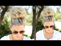 Easy Messy Bun using No Bobby Pins - YouTube 5 Min School Day Hair Dos, Melania Hair, Pins Hairstyles, Easy Buns, Messy Updos, Sweethearts Hair, Topsy Tail, Easy Messy Bun, Side Bun Hairstyles