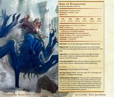 an image of a blue creature in the middle of a page with information about it