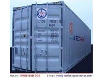 a large white container sitting on top of a parking lot