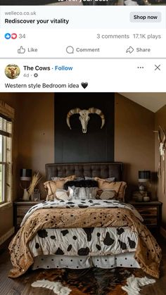 Ranch House Bedroom, Goth Interior Design, Goth Interior, Western Room, Western Rooms, Masculine Bedroom, Western Bedroom, Dark Academia Aesthetic, Dream Rooms