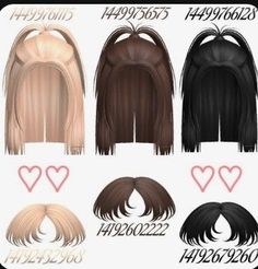 an image of different types of hair for the simself avatars in this video game