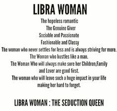 a woman's poem with the words libra woman in black and white on it