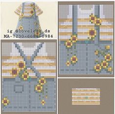 this is a cross stitch pattern for a dress