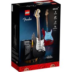 the lego guitar set is in its box