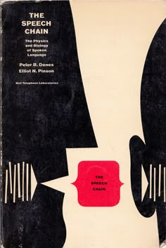 an old book with black and red cover art on it's front page, which reads the speech chain