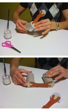 two pictures of someone cutting paper with scissors and glue