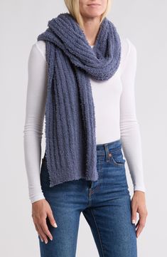 Insulate yourself against chilly, inclement weather with this cozy ribbed muffler knit from soft yarns. 100% polyester Hand wash, dry flat Imported Cozy Solid Soft Knit Scarf, Soft Yarn, Nordstrom Rack, Scarf Accessory, Hand Wash, Nordstrom, Yarn, Women Accessories, Knitting