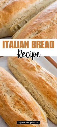 italian bread recipe with text overlay