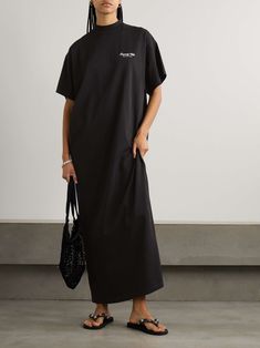 Balenciaga Dress, Demna Gvasalia, Modern Streetwear, Flat Dress Shoes, Oversized T Shirts, Dress Flats, Sport Swimwear, Maxi Jersey Dress, Sports Skirts