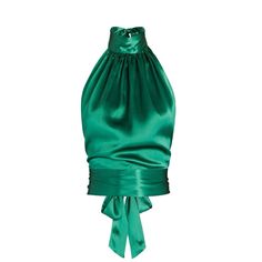 Harmur Classic Silk Halter Top S Nwt Description & Details The Label's Top In Smooth Emerald Green Silk Falls From A Gathered Halter Neckline To A Nipped In Waist. The Versatile Wrap-Around Waist Tie-Sash Can Be Fastened At The Front Or The Back. Pair Yours With Sleek Leather Separates Or A Mini Skirt For Your Next Night Out. Fabric: 100% Silk Back Tie Closure Emerald Green Outfit, Emerald Green Top, Green Silk Top, Silk Halter Top, Metal Clothing, Miniskirt Outfits, Green Outfit, Green Silk, Silk Top