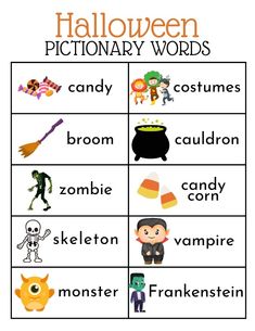 Halloween graphics and terms with title "Halloween Pictionary Words" Halloween Games For Kids At School Party Easy, Halloween Pictionary, Guess The Drawing, Halloween Mad Libs, Pictionary Words, Halloween Bingo Cards, Games Halloween, Free Printable Halloween, Candy Costumes