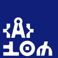 a blue background with white letters that spell out the word alo and an arrow