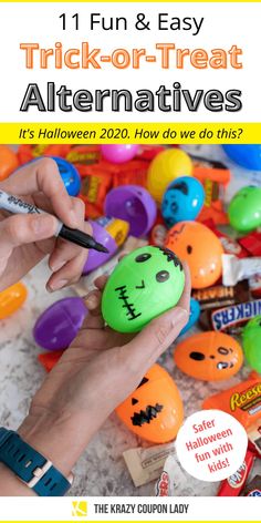 the trick - or - treat alternatives for halloween are fun and easy to make