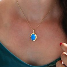 Turquoise Necklace*14k Gold Everyday Necklace For Lovers*For Mom*Birthstone Necklace Fashion Christmas Gift # Features * Gram:4.00 gr(approximate weight) * Size:45cm  * Production Method:Casting * 14 K (0,585 in gold) * Closure :Spring ring * Chain:Forse *Special Gift Box  *Like all precious jewels,it comes in its own gift box. *Can include a little gift note  *The Gold Body Of the Polished By Hand. *Available in White gold or Rose Gold choosing *Products invoiced. You can buy confidently.  **Bi Gold Oval Turquoise Gemstone Necklace, Blue 14k Gold Oval Cabochon Jewelry, Yellow Gold Oval Turquoise Necklace Gift, Oval Turquoise Necklace In Yellow Gold As Gift, Oval Yellow Gold Turquoise Necklace As Gift, Yellow Gold Oval Jewelry For Birthday, Blue Oval Pendant Necklace With Birthstone, Blue Oval Birthstone Necklaces, Blue Birthstone Necklace With Oval Pendant