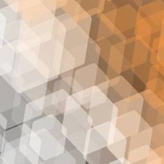 an orange and grey abstract background with hexagonal shapes