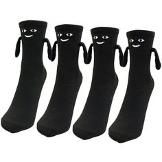 PRICES MAY VARY. Hand in Hand Socks: This 3D fun holding sock has a magnetic appeal to doll's hands, 3d Doll Design Make It Looks Novelty. It add a playful touch to any outfit and make you feel full of life! Made from a super soft 98% Cotton and 2% Spandex that has a comfortable stretch and feels amazing to the touch. Magnetic Connection:The palm part of the doll contain magnets. Automatically hold when two palms come close. These crazy fun socks can match any of your outfit well One size fits m Valentine Socks, Doll Couple, Couple Socks, 3d Doll, Gifts For Valentines, Hand Socks, Doll Design, Socks Funny, Socks Christmas