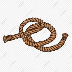 a rope that is tied to the ground, with two ends and one end connected