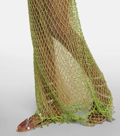 Beaded Overlay Dress, Green Net Dress, Netting Dress, Spring Beach Mesh Maxi Dress, Sheer Mesh Maxi Dress For Beach, Summer Floor-length Mesh Maxi Dress, Summer Mesh Floor-length Maxi Dress, Summer Mesh Floor-length Dress, Mesh Maxi Dress For Beach