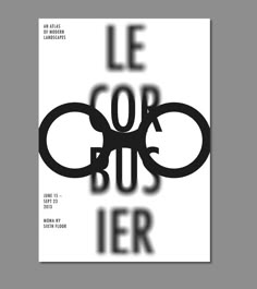 the cover of le corb dur magazine, with black and white text on it