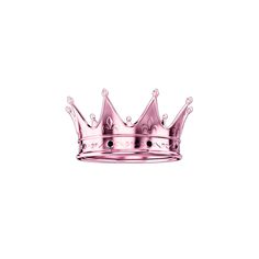 a pink crown is shown against a white background