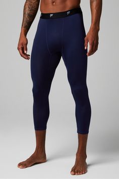 The Baselayer 3/4 Tight FL2 blue male Activewear >> Mens >> Bottom >> Tights >> 3/4 Length Tights High Stretch Nylon regular 4-Way Stretch/Anti-Chafe/Anti-Stink/Sweat Wicking Anti Chafing, Eco Fashion, Mens Activewear, Base Layer, Bra Tops, Mens Bottom, Stretch Fabric, Zip Pockets, Active Wear