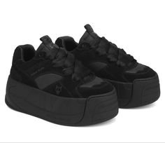 Naked Wolfe, Goth Shoes, Double Black, Skate Shoe, Shoe Inspo, Aesthetic Shoes, Swag Shoes, Platform Sneaker