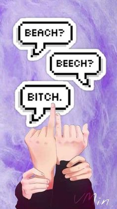 two people touching their hands with speech bubbles above them