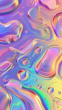 an abstract background with colorful liquid drops