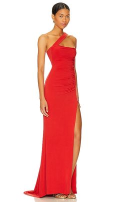 Find NOOKIE Alba Gown In Red on Editorialist. Nookie Alba Gown in Red. - size M (also in L, S, XL/1X, XS) Nookie Alba Gown in Red. - size M (also in L, S, XL/1X, XS) 95% polyester 5% spandex. Made in Australia. Machine wash. Unlined. Hidden back zipper closure. One-shoulder styling. Ponte fabric with crossbody shoulder strap and side slit. NKIE-WD638. NAMJ2339. Nookie's design aesthetic truly honors the female form with their signature Nookie fit being at the core of each concept. At the heart o Red One Shoulder Dress, Hoco 2024, Christmas Party Hairstyles, Cute Formal Dresses, Fancy Fits, Winter Formal Dresses, Military Ball, Senior Prom