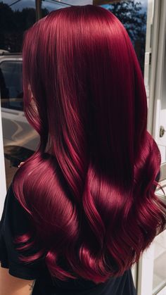 Top 20 Wine Red Hair Color Ideas 2025: Bold, Dark, and Fun Styles for Every Look Vibrant Red Hair Color With Highlights, Light Wine Red Hair, Different Shades Of Red Hair Color, Dark Ruby Hair Color, Raspberry Red Hair Color, Dark Purple And Red Hair, Red Hot Hair Color, Red Color Hair Ideas, Hair Color Ideas For Straight Hair