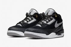 Air Jordan 3 Retro Tinker SP ‘Black Cement’ Jordan Retro 3, Basketball Shoes For Men, Jordan 3 Retro, Nike Gold, Black Cement, Baskets Nike, Nike Air Jordan Retro, Air Jordan 3 Retro, Air Jordan Retro