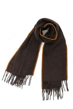 Stay cozy in style with our Contrast Stitch Oversize Winter Scarf. This one-size scarf measures approximately 25.5" x 71" and is made of 100% polyester. Perfect for keeping warm and fashionable during the colder months. Knit Scarves For Cold Weather, Casual Brown Scarf For Fall, Brown Wool Casual Scarf, Brown Casual Scarves For Cold Weather, Casual Brown Wool Scarf, Casual Brown Scarves For Cold Weather, Warm Brown Scarf For Fall, Warm Brown Fall Scarf, Brown Wool Scarves For Cold Weather