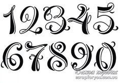 the letters and numbers are drawn in black ink