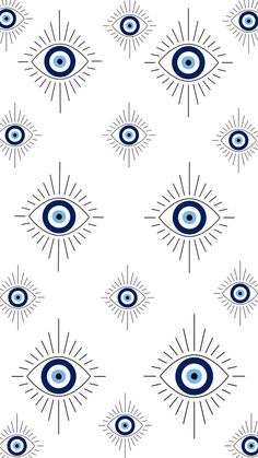 an evil eye pattern on a white background