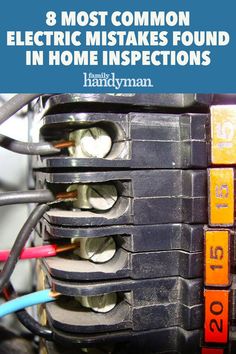 an electrical wiring box with the words 8 most common electric insulators found in home inspectors