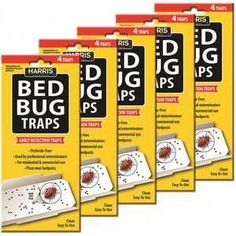 four packs of bed bug traps