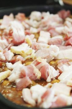 the food is prepared and ready to be cooked in the oven for consumption or consumption