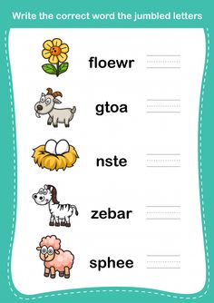 an english worksheet with pictures of animals and flowers on the page, which includes words