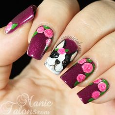 15 Hermosos diseños de uñas inspirados en tu perrito Boston Nails, 3d Nail Art Designs, Boston Art, Stamping Nail Art