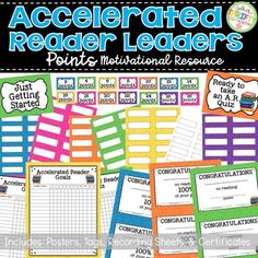 an image of a poster with the words,'accelerate readers point - international resources '