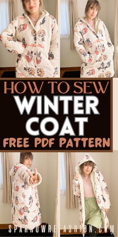 how to sew winter coat with free pattern