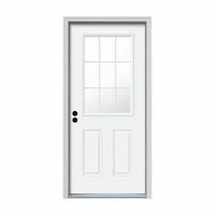 a white door on a white background