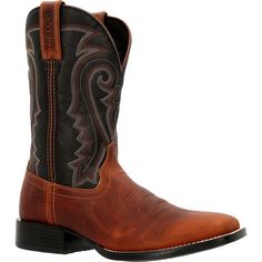 Durango Men's Westward™ 11" Square Toe Pull-On Western Boot - DDB0339 7 / Medium / Brown - Overlook Boots Black Durango, Pull On Work Boots, Brown Western Boots, Durango Boots, Western Brown, Western Boots For Men, Georgia Boots, Leather Roll, Closed Toe Shoes