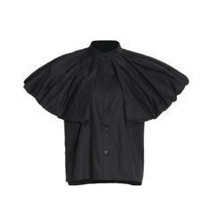 Introducing our Pleated Sleeve Loose Solid Casual Shirt, designed for both style and comfort. Made with a loose fit for freedom of movement, and pleated sleeves adding a touch of sophistication. - Color: Black- Style: Shirt- Pattern Type: Solid- Sleeve Length: Short Sleeve- Neckline: Round Neck- Fabric: Cotton + Polyester- Closure Type: Buttons- Details: Pleats- Fit Type: Loose Fit- Occasion: Casual- Gender: Women- Size: One Size Casual Tops With Pleated Billowy Sleeves, Oversized Blouse With Pleated Sleeves For Spring, Relaxed Fit Tops With Pleated Sleeves For Fall, Fall Tops With Pleated Sleeves And Relaxed Fit, Fall Daywear Tops With Pleated Sleeves, Casual Cotton Top With Pleated Sleeves, Pleated Relaxed Fit Tops For Summer, Casual Pleated Tops For Daywear, Fall Cotton Tops With Pleated Sleeves