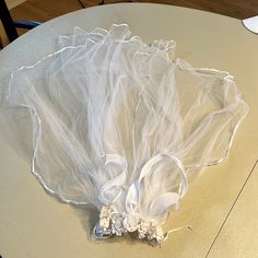 New And Never Used White Communion Veil. Headpiece Stays On With Comb And Has Flowers And Pearls. Veil Is Toile With Satin. Was Purchased At Nordstrom And Brand Is Us Angels Pearls Veil, Angel Accessories, Communion Veils, Flowers And Pearls, Veil Headpiece, Wedding Hangers, First Holy Communion, Kids Hair Accessories, Holy Communion