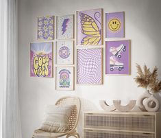 ❤ MORE LIKE THIS: https://www.etsy.com/shop/DiARTplace?section_id=38255855 Buy 3 Get 65% OFF ◼ Buy 5 Get 75% OFF   Set of 9 purple wall art preppy posters of high quality in different ratios (custom sizes or colors on request). Trendy wall prints is modern printable wall decor for the bedroom, teen room, girl room, bathroom, etc. Pink, purple and yellow tones will go perfectly with most modern interiors and also the print can be a vibrant accent in an interior with midtones. DIGITAL FILES ONLY. Wall Prints Purple, Purple Wall Prints, Wall Prints Dorm, Trendy Wall Prints, Room Wall Art Aesthetic, Purple Girls Room, Trendy Posters, Wall Art Preppy, Bedroom Teen